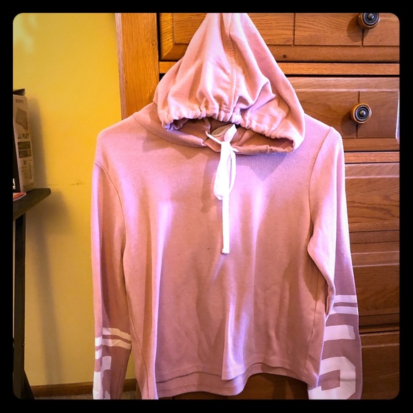 Forever 21 Pink Hooded Sweatshirt - Picture 1 of 3